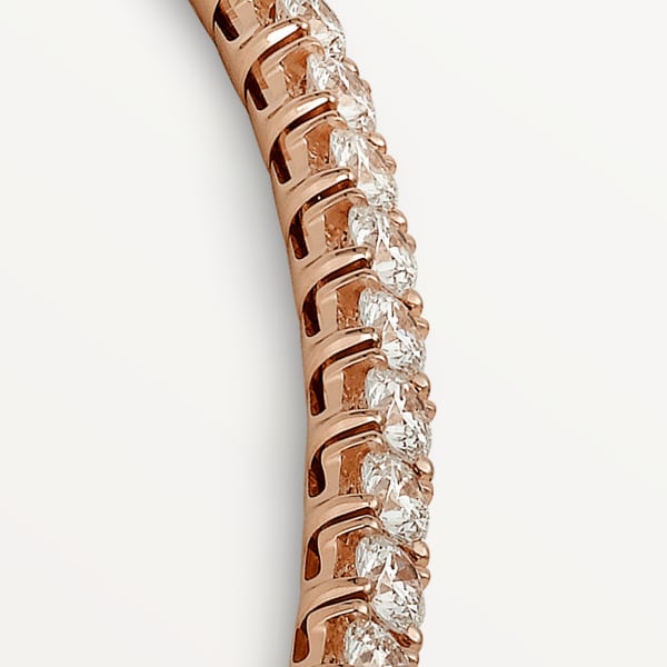 Essential Lines necklace, brilliant-cut diamonds Rose gold, diamonds