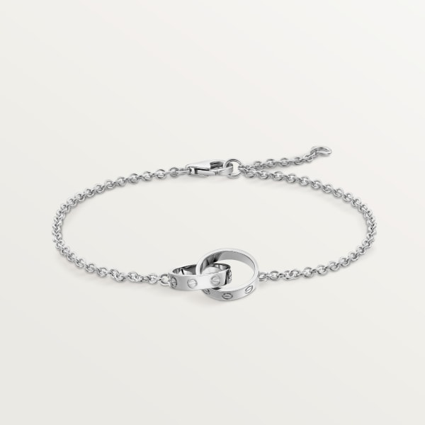 Love bracelet, on chain White gold