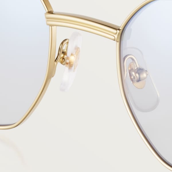 Première de Cartier sunglasses Smooth golden-finish metal, burgundy photochromic lenses