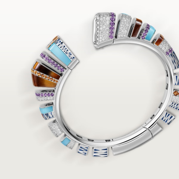 Reflection de Cartier watch Quartz, white gold, diamonds, opal, tiger's eye, amethysts, spessartite garnets