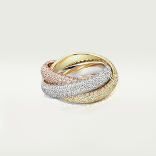 CRN4778300 Trinity ring White gold yellow gold rose gold diamonds Cartier