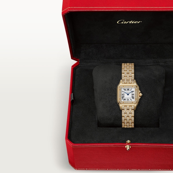 Panthère de Cartier watch Small model, quartz movement, yellow gold, diamonds