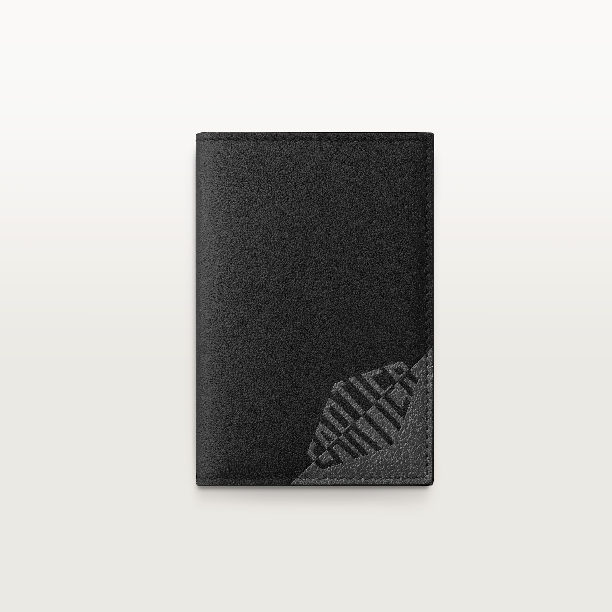 Four-credit card holder, Cartier Losange ShadowBlack and anthracite calfskin