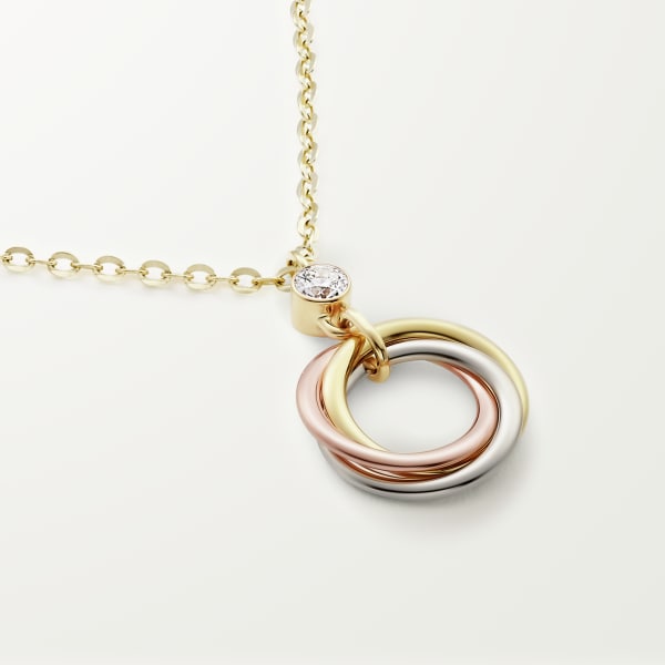 Trinity pendant, brilliant-cut diamond White gold, yellow gold, rose gold, diamond