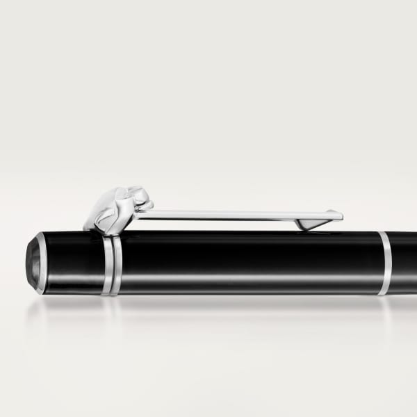 Panthère de Cartier ballpoint pen Small model, black lacquer, palladium finish