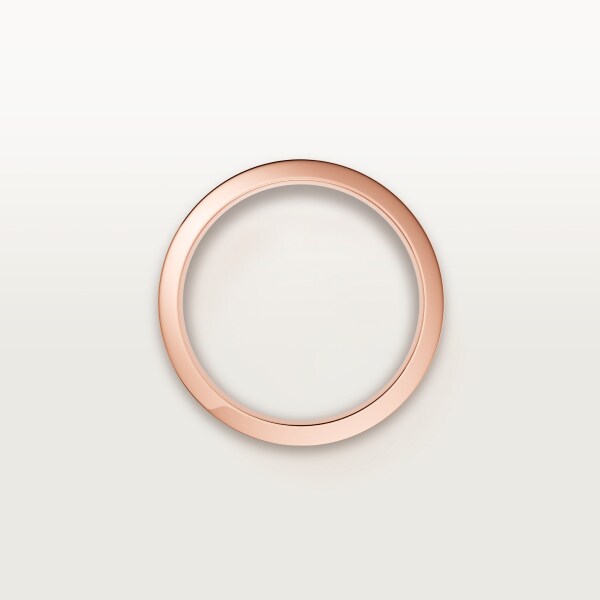 C de Cartier wedding ring, 5 mm width, 1 diamond Rose gold, diamond