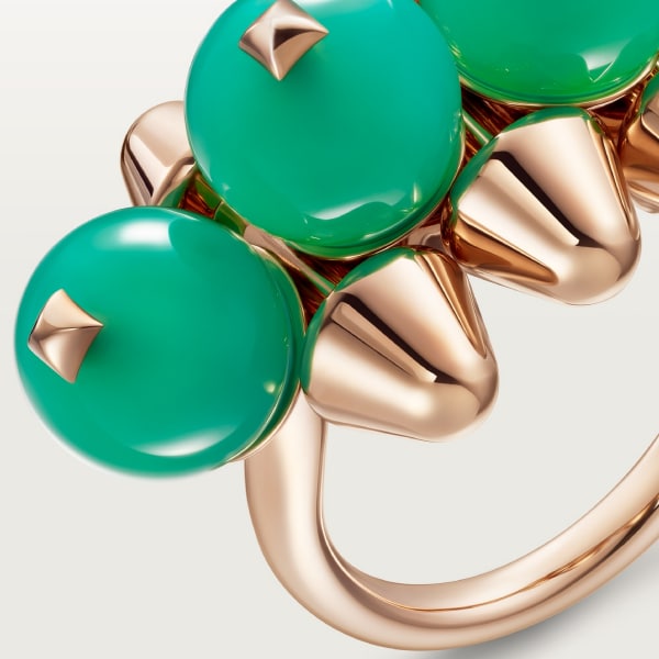 Clash de Cartier ring, chrysoprase, extra-large model  Rose gold, chrysoprase