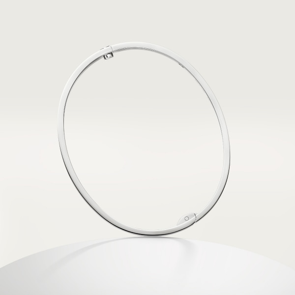 Love bracelet, classic model, 4 diamonds, one screw closure White gold, diamonds