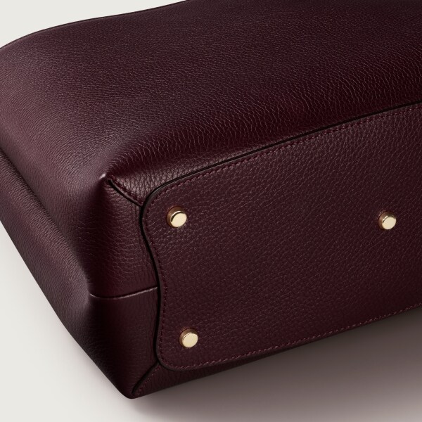 Medium model handle bag, Panthère Double Grape grained calfskin