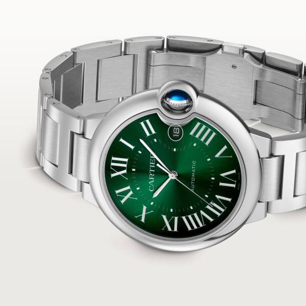 Ballon Bleu de Cartier watch 40 mm, automatic mechanical movement, steel