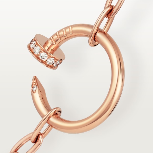 Juste un Clou necklace, diamonds Rose gold, diamonds
