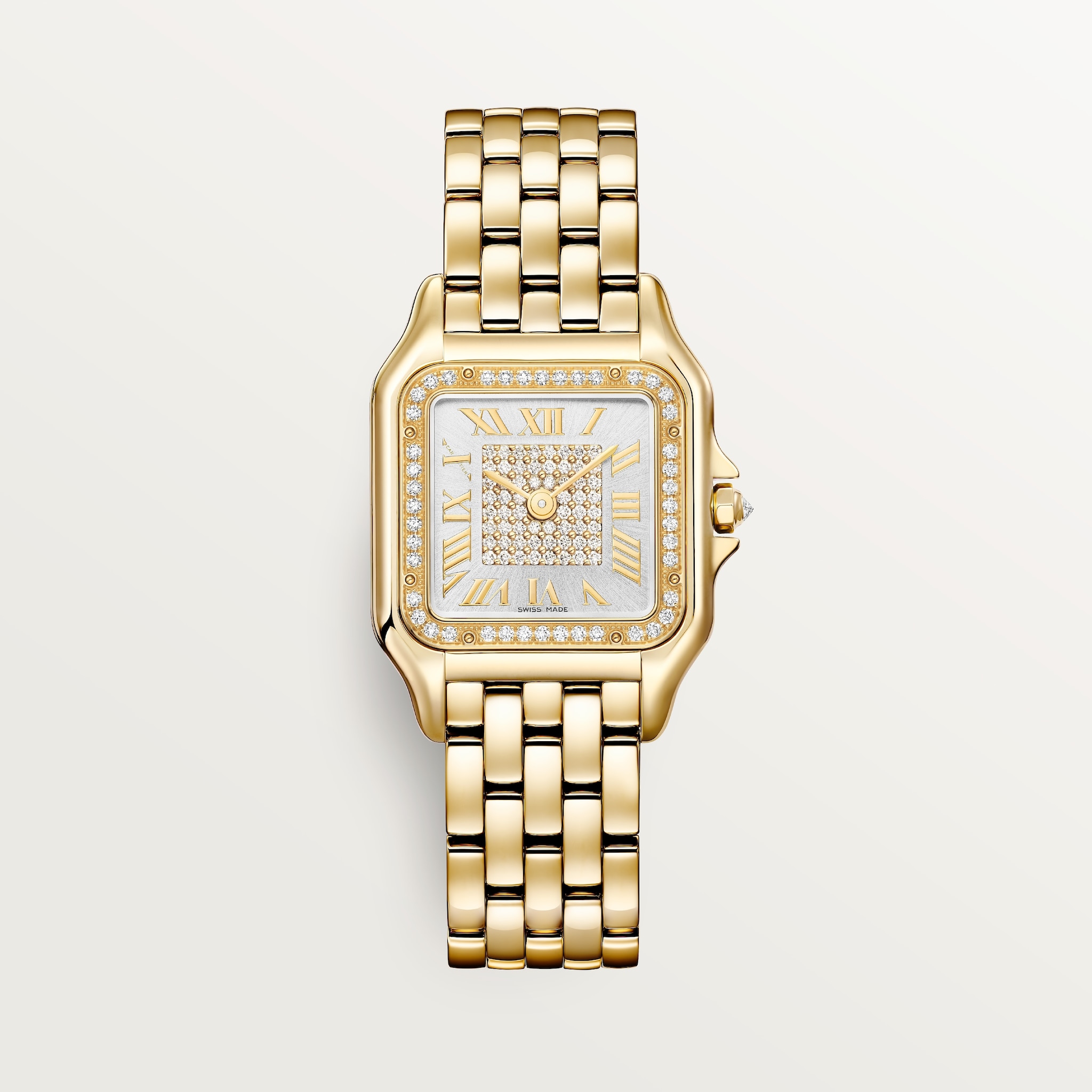 Panthère de Cartier watchMedium model, quartz, yellow gold, diamonds