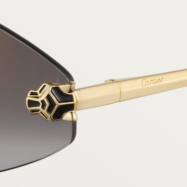 Panthère de Cartier sunglasses Smooth golden-finish metal, graduated grey lenses