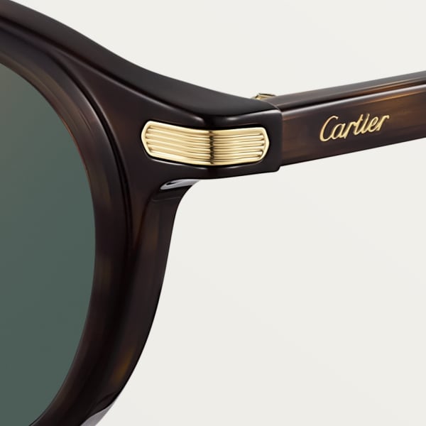 Première de Cartier Sunglasses Tortoiseshell composite, green lenses