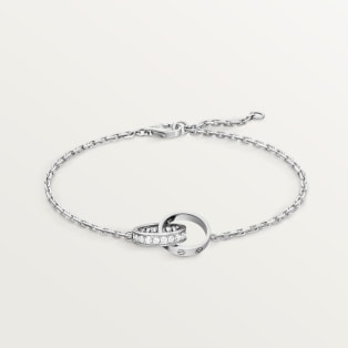 <span class='lovefont'>A </span> bracelet, on chain, semi-paved White gold, diamonds