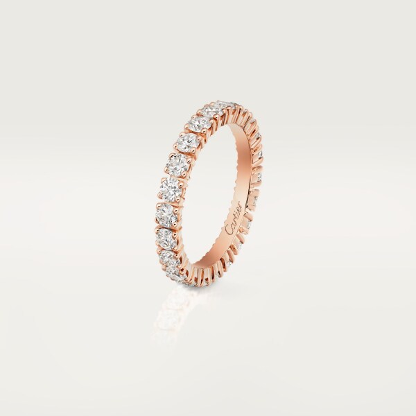 Cartier Destinée结婚戒指 玫瑰金，钻石