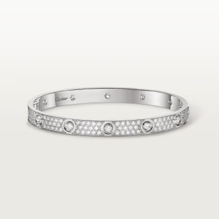 <span class='lovefont'>A </span> bracelet, classic model, paved, 10 diamonds White gold, diamonds