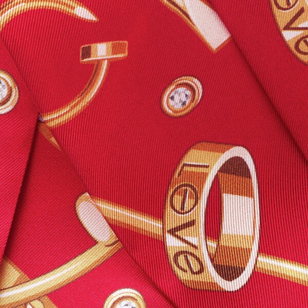 Precious Mundanity Bandeau Red silk twill