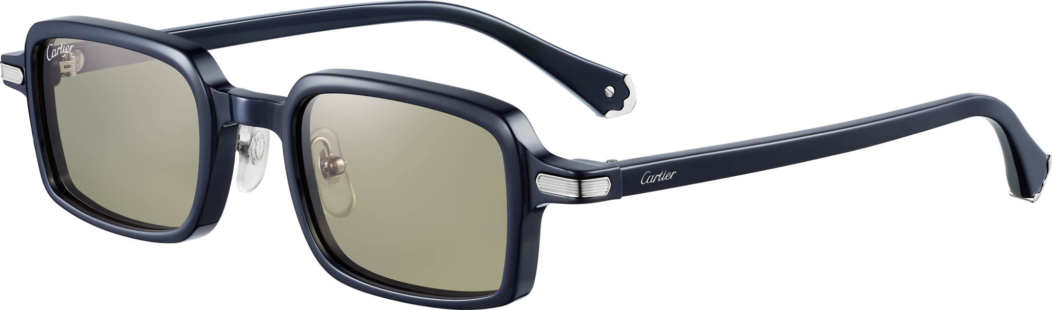 Première de Cartier SunglassesBlue acetate, khaki lenses