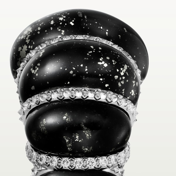 Cartier Libre Tressage ring, metaquartzite, diamonds Platinum 950/1000, metaquartzites