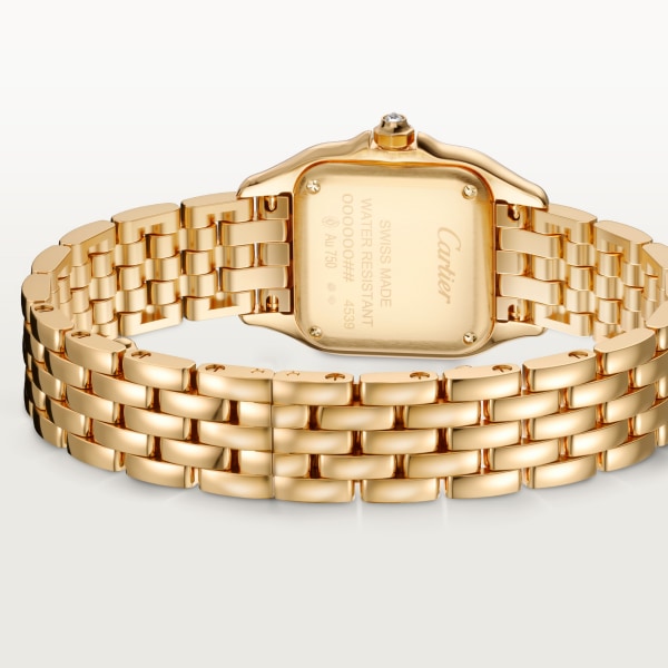 Panthère de Cartier watch, small model Small model, quartz, yellow gold, diamonds