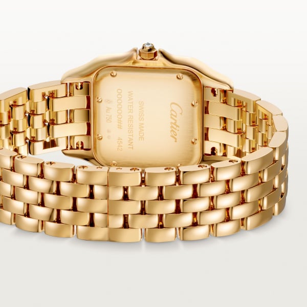 Panthère de Cartier watch Medium model, quartz, yellow gold, diamonds