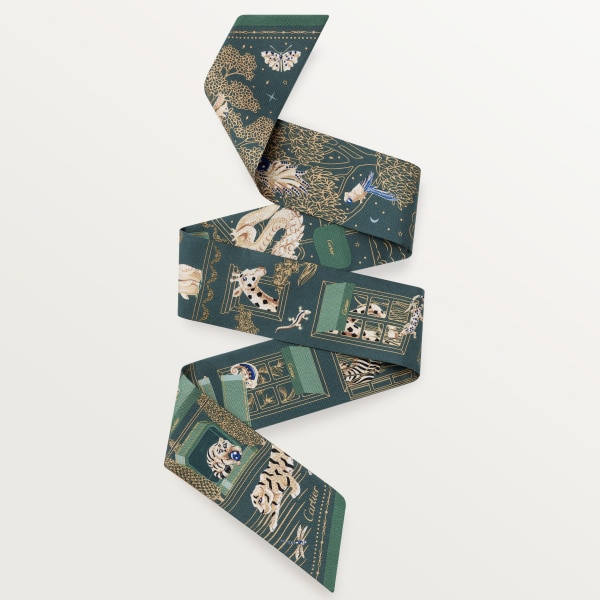 Bandeau, Precious Address Green tea silk twill