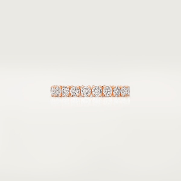 Cartier Destinée戒指，宽3.3毫米，铺镶钻石  玫瑰金，钻石