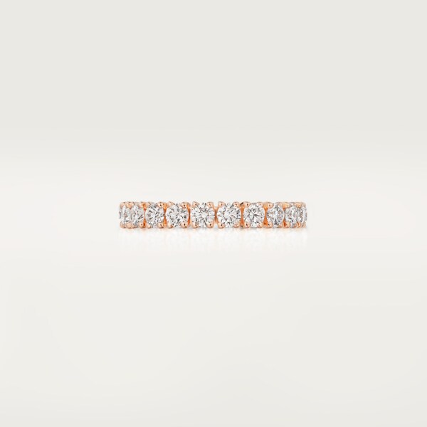 Cartier Destinée结婚戒指 玫瑰金，钻石