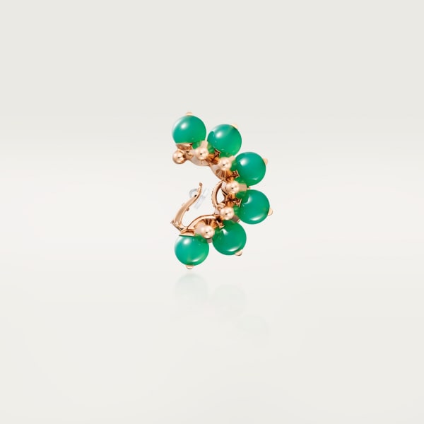 Clash de Cartier single earring, XL model Pink gold, chrysoprase