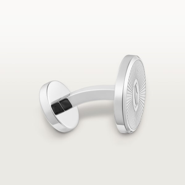Double C de Cartier cufflinks Sterling silver, palladium finish