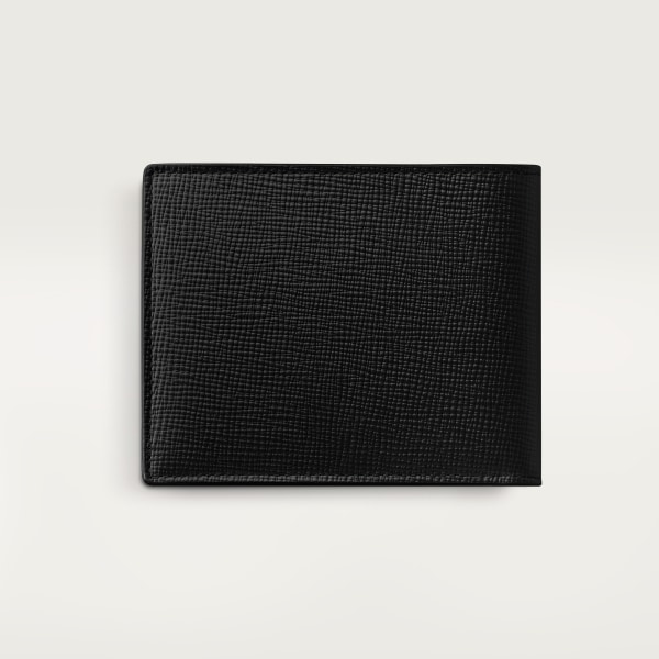Cartier Losange系列小皮具，卡片夹 黑色粒纹小牛皮，镀钯饰面