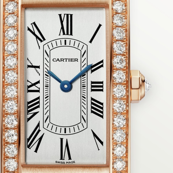 CRWJTA0044 Tank Americaine watch Small model quartz movement rose gold diamonds Cartier